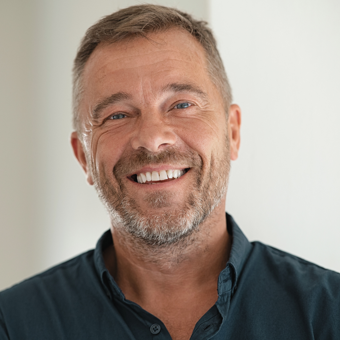 man happy with testosterone replacement therapy