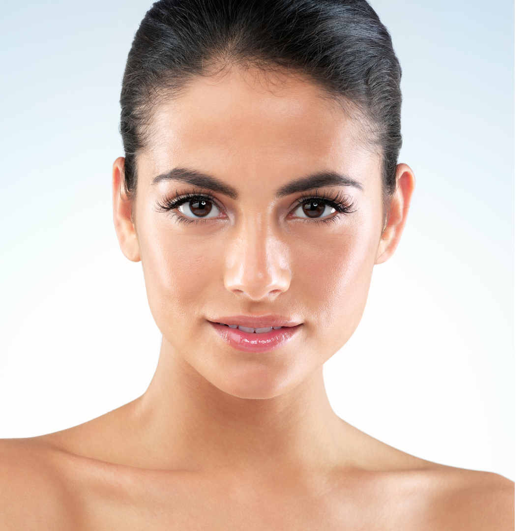 woman with glowing summer skin